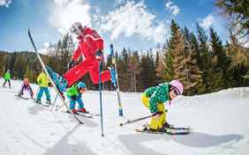 Im Kinderskikurs mit Joe Rainer